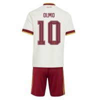 Stroje piłkarskie Hiszpania Dani Olmo #10 Koszulka Wyjazdowej dla dzieci MŚ 2026 Krótki Rękaw (+ szorty)